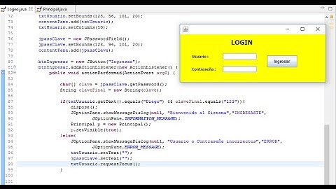 Programación de un Login con Java en Eclipse
