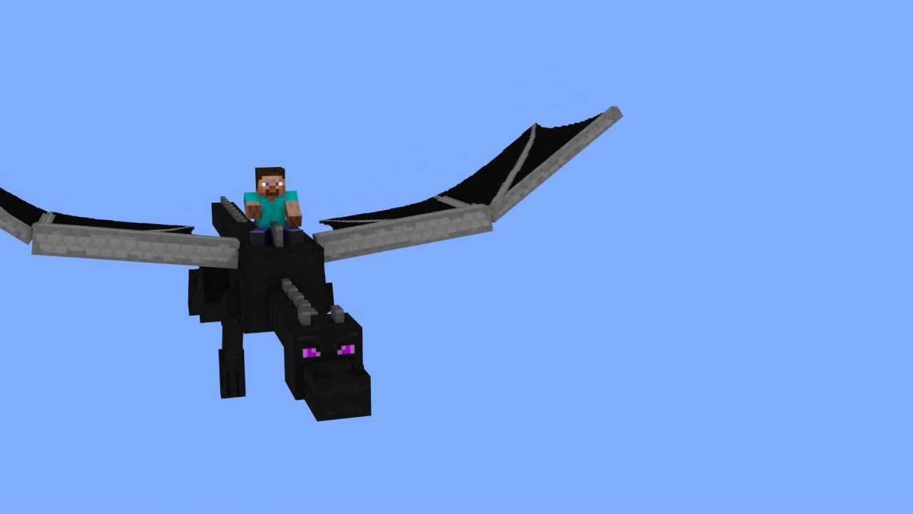 RIDING THE ENDER DRAGON IN MINECRAFT - YouTube