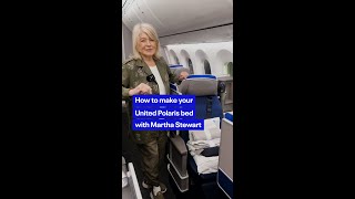 Theres your way to make the bed, then theres the Martha way. ✈️ 💤✨ #MarthaStewart #Polaris