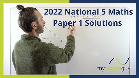 2022 National 5 Maths Paper 1 Solutions
