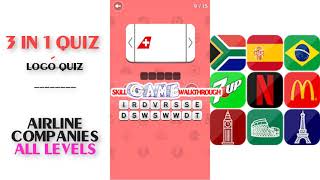 3in1 Quiz : Logo Quiz - Airline Companies Level 1 - 15 Walkthrough | SkillGameWalkthrough screenshot 4
