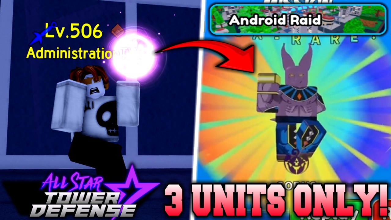 3 Units Only | Android Raid (Beerus Blessing) in All Star Tower Defense ...
