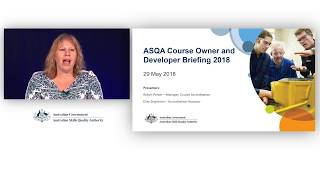 Course Owner and Developer briefing webcast, May 2018