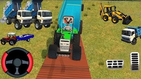 Drive JCB and Unloading Stone From Dumper in Game 🔥 #truck #jcb #tractor #dumper #games 