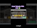 Hotel Website Without CSS vs With CSS 😱 #css #webdevelopment #shorts