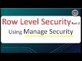 Manage security in bo universe  row level security part2