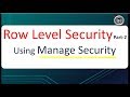 Manage Security in BO Universe | Row level security Part-2