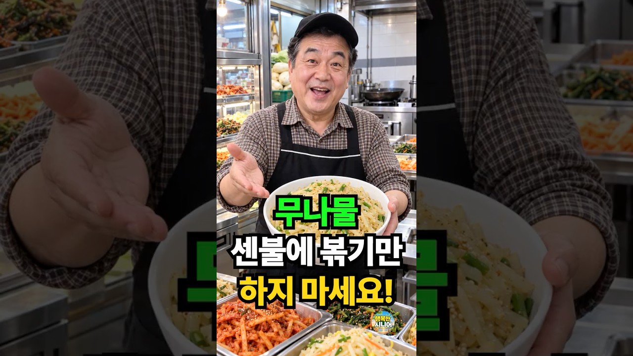 무나물 센불에 볶기만 하지 마세요! 부드러운 시니어 건강 집밥 요리