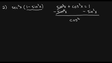 Simplifying Trigonometric Expressions - Pythagorean Identity