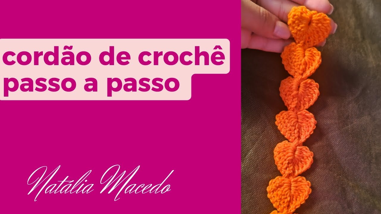 cordão de crochê passo a passo - YouTube