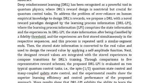 Deep Reinforcement Learning With Reward Design for Quantum Control