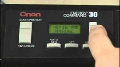 Cummins Onan RV Products How To Energy Command 30 Control