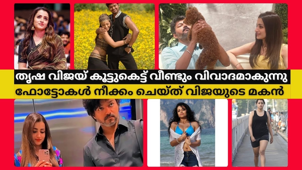 തൃഷ വിജയ് ബന്ധം ഫോട്ടോകൾ നീക്കം ചെയ്ത് വിജയുടെ മകൻ  | Trisha | Ilaya Thalapathy Vijay