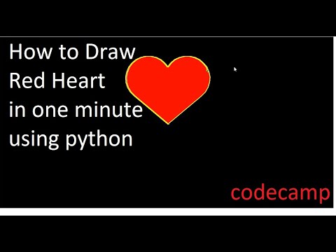 How to draw Red Heart from python programming