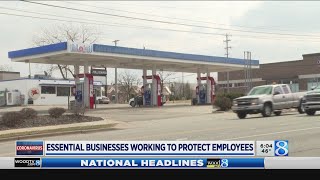 Essential business working to protect employees