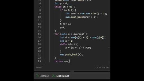 Range Product Queries of Powers - LeetCode 2438 #leetcode #coding