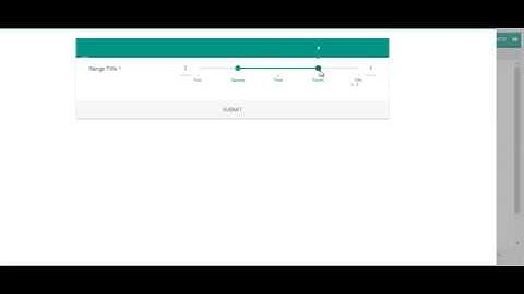 eForm Form Builder - Range Selecter