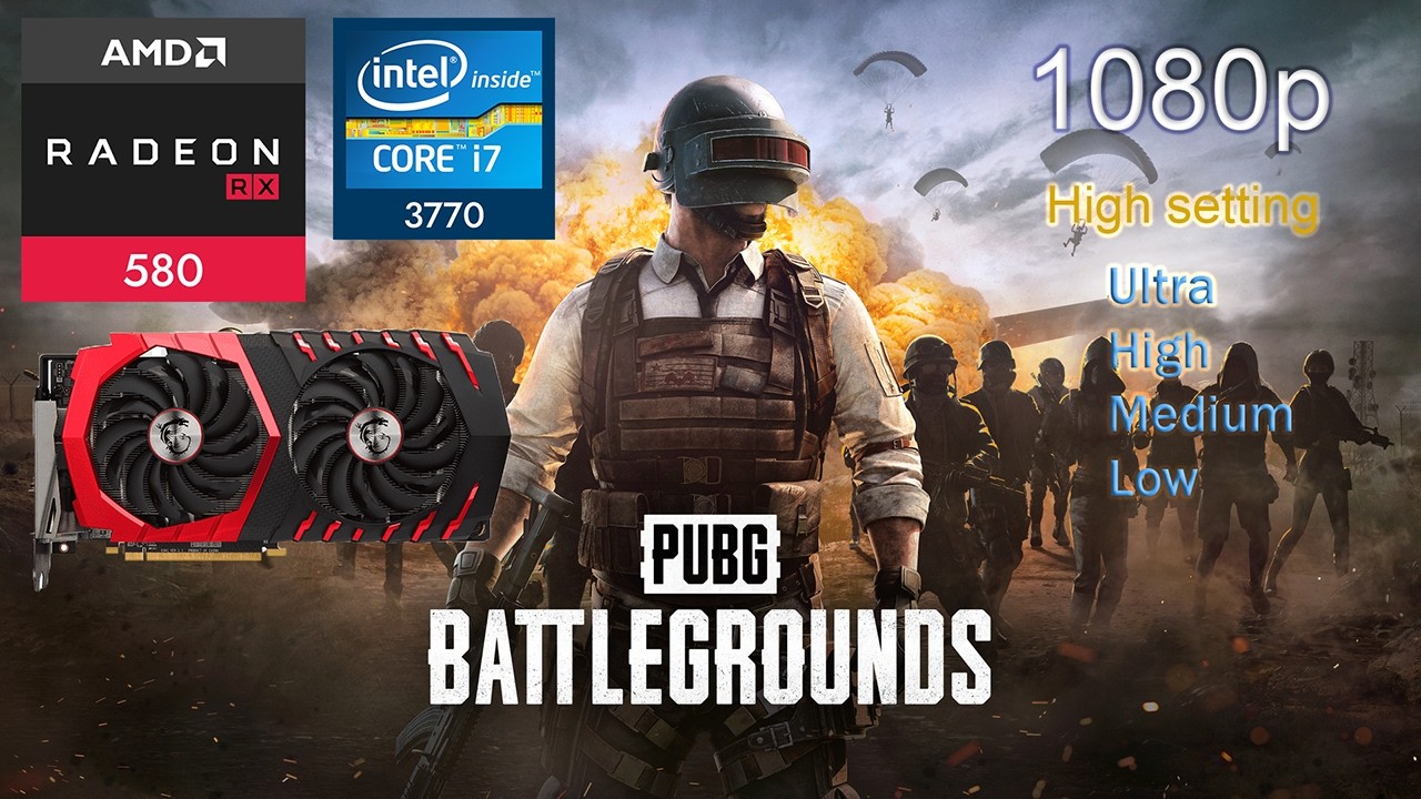 PUBG PC BENCHMARK ON RX 580 8GB 2048 SP