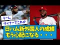 【不安】日ハム新外国人の成績、もう心配になる・・・【なんJ反応】