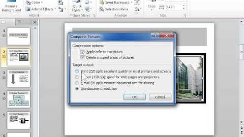 PowerPoint 2010 Change the Resolution of a Picture