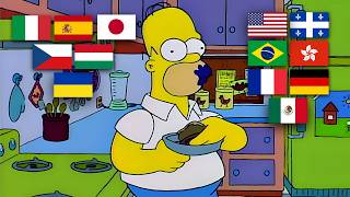 HOMER EATS PIE in different languages