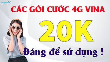 Các gói cước 4G Vinaphone 20K - Tiết kiệm chi phí - Đáng để sử dụng