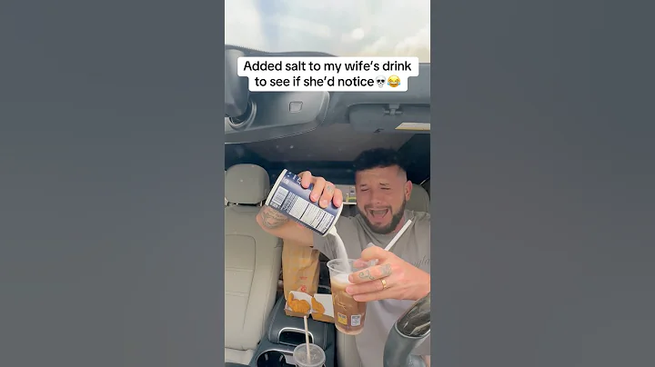 I can’t believe my husband did this to my drink😫💀😂 #husbandwife #couple #lol