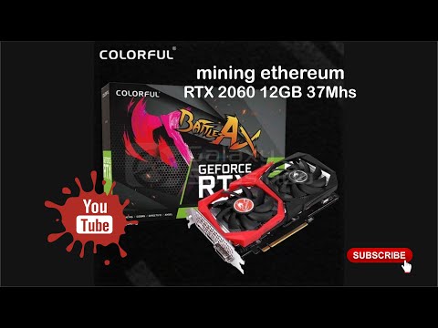 Tutorial - rtx 2060 12gb mining eth undervolt 37mhs