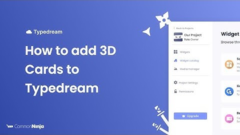 How to add a 3D Cards to Typedream