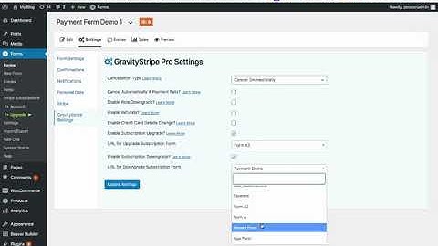 GravityStripe Subscription Management PRO - Upgrade/Downgrade
