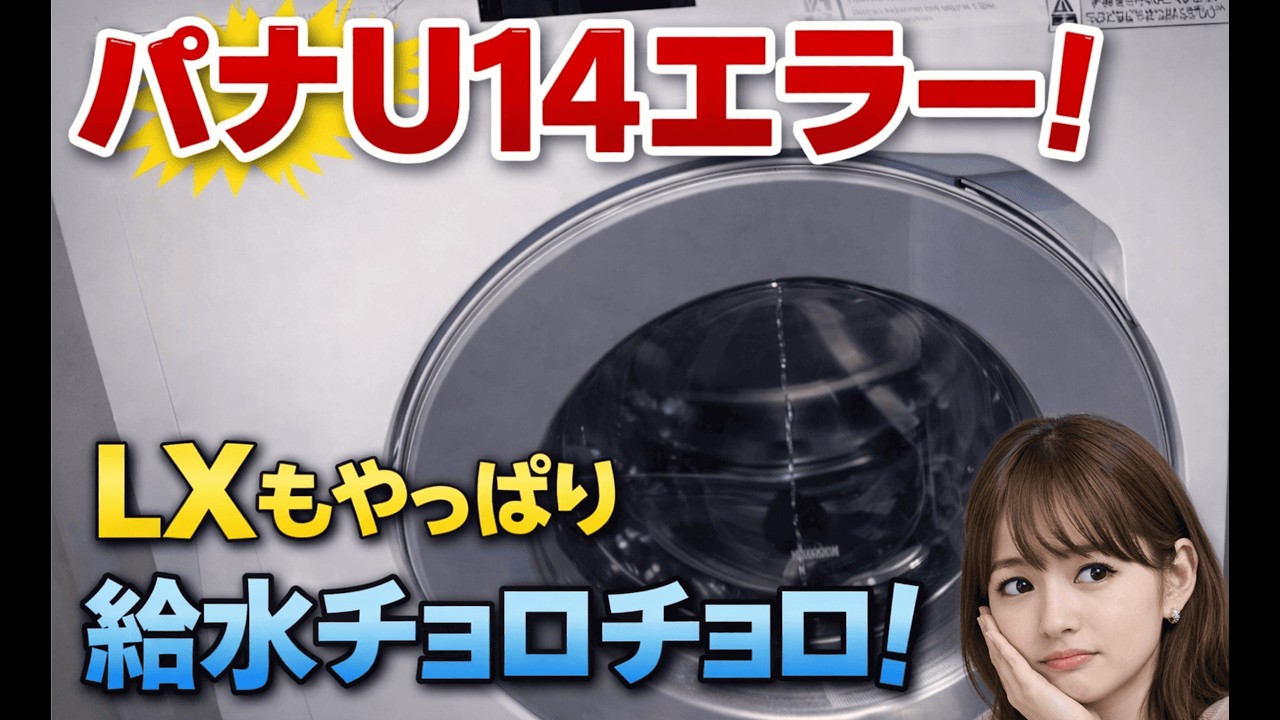パナソニックドラム式洗濯機U14エラー！LXもやっぱり給水チョロチョロ