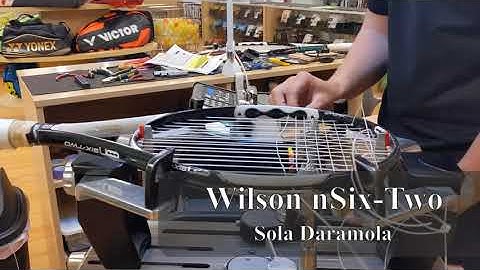 Time Lapse: How to String a  Wilson nSix Two Tennis Racquet Stringing  (Sola Daramola)