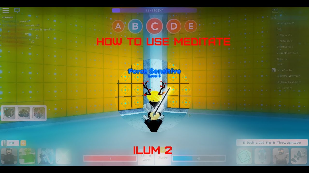 How To Use Meditate Ilum 2 Youtube - 555 agility rage glitch in ilum 2 roblox star wars youtube