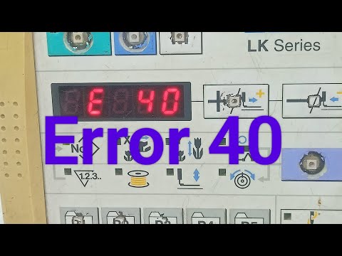 Juki Lk -1903A-SS Button & Barteck Error 40 Remove