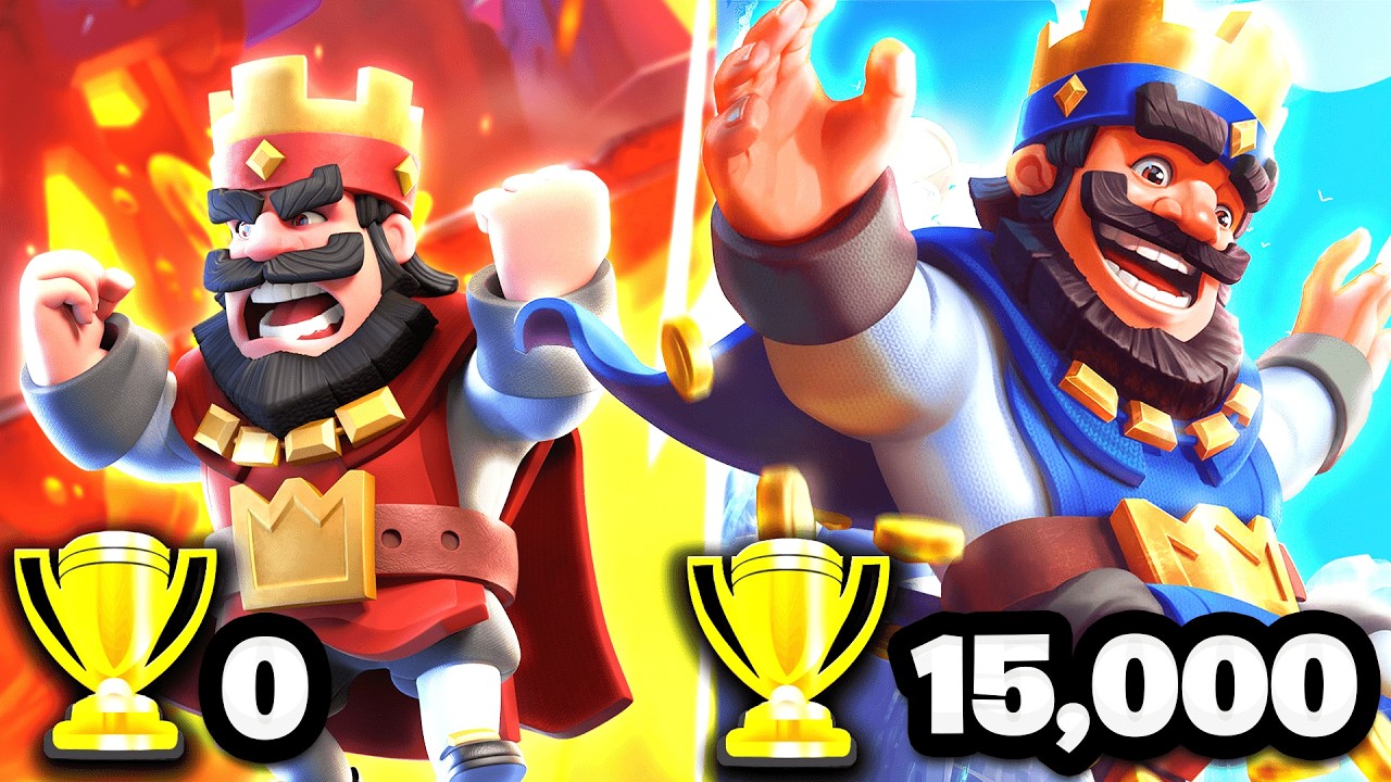 Going From 0 Trophies to 15,000 Free to Play in Clash Royale