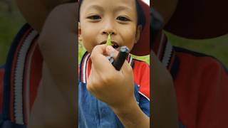 Catching a shrouded grasshopper