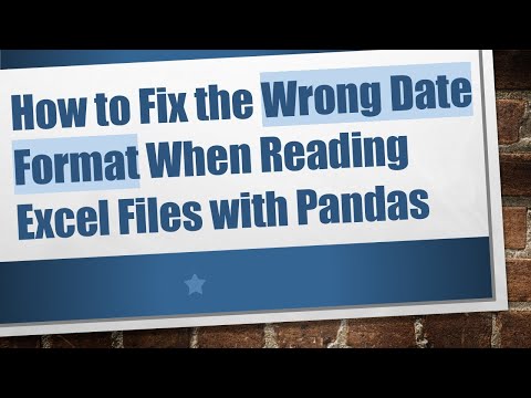 How to Fix the Wrong Date Format When Reading Excel Files with Pandas