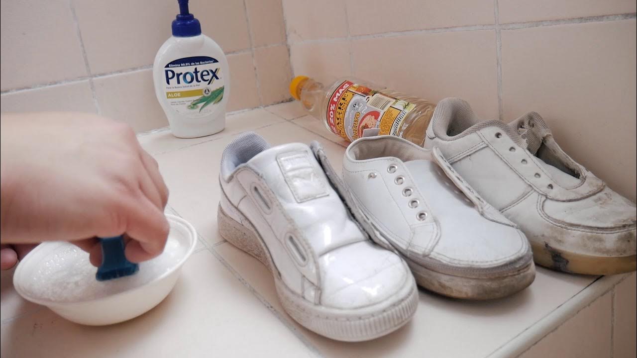 Limpiar suela blanca zapatillas
