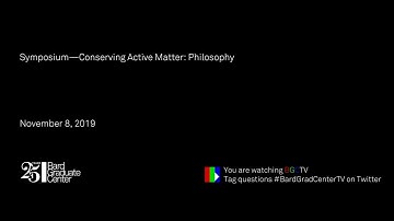Symposium—Conserving Active Matter: Philosophy—Degradation as an Aesthetic Value (Discussion 2)