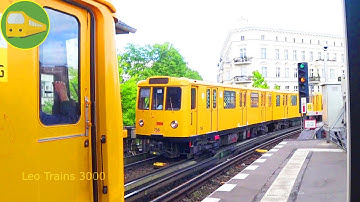 🌍 Yellow U-Bahn Yellow metro trains in Berlin Big compilation / Oberbaumbrücke bridge / Leo Trains