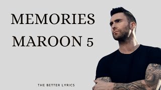 Maroon 5 memories (lyrics)