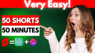 How to make 50 Viral youtube shorts in 50 minutes with AI| AI automation