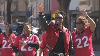 WATCH: Georgia Bulldog Javon Bullard celebrated with parade in Milledgeville