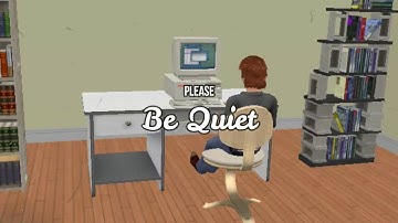 Alice 3 Animasi jangan ramai di perpustakaan "Be Quiet"