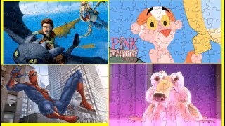 The Pink Panther Spider-Man Ice Age How To Train Your Dragon Puzzle Games For Kids