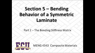 Section 5 Part 2 Bending Stiffness Matrix