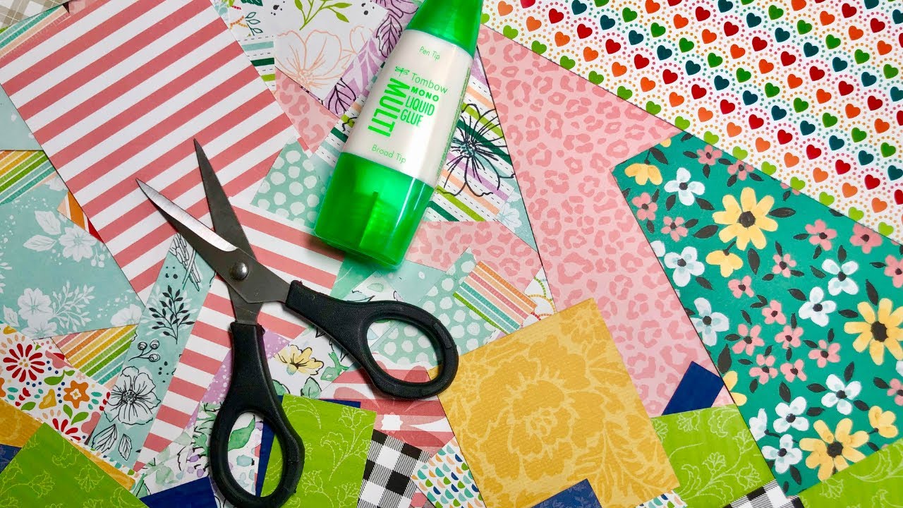 Get rid of scrap paper without throwing it out (create fast & fun layers)  #scrappaper 