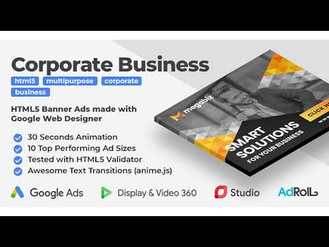 Megabiz Multipurpose Corporate Business Html5 Banner Ad