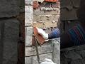 The process of laying bricks as a decorative element
