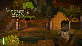 MINECRAFT VINTAGE STORY #1: Mi PRIMER REFUGIO en la MONTAÑA 🏔️